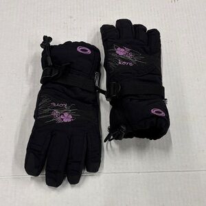 Kore Black and Purple Winter Gloves Size Small